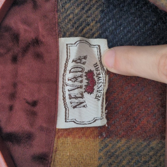 Plaid wool blend cropped shacket small - Picture 2 of 5